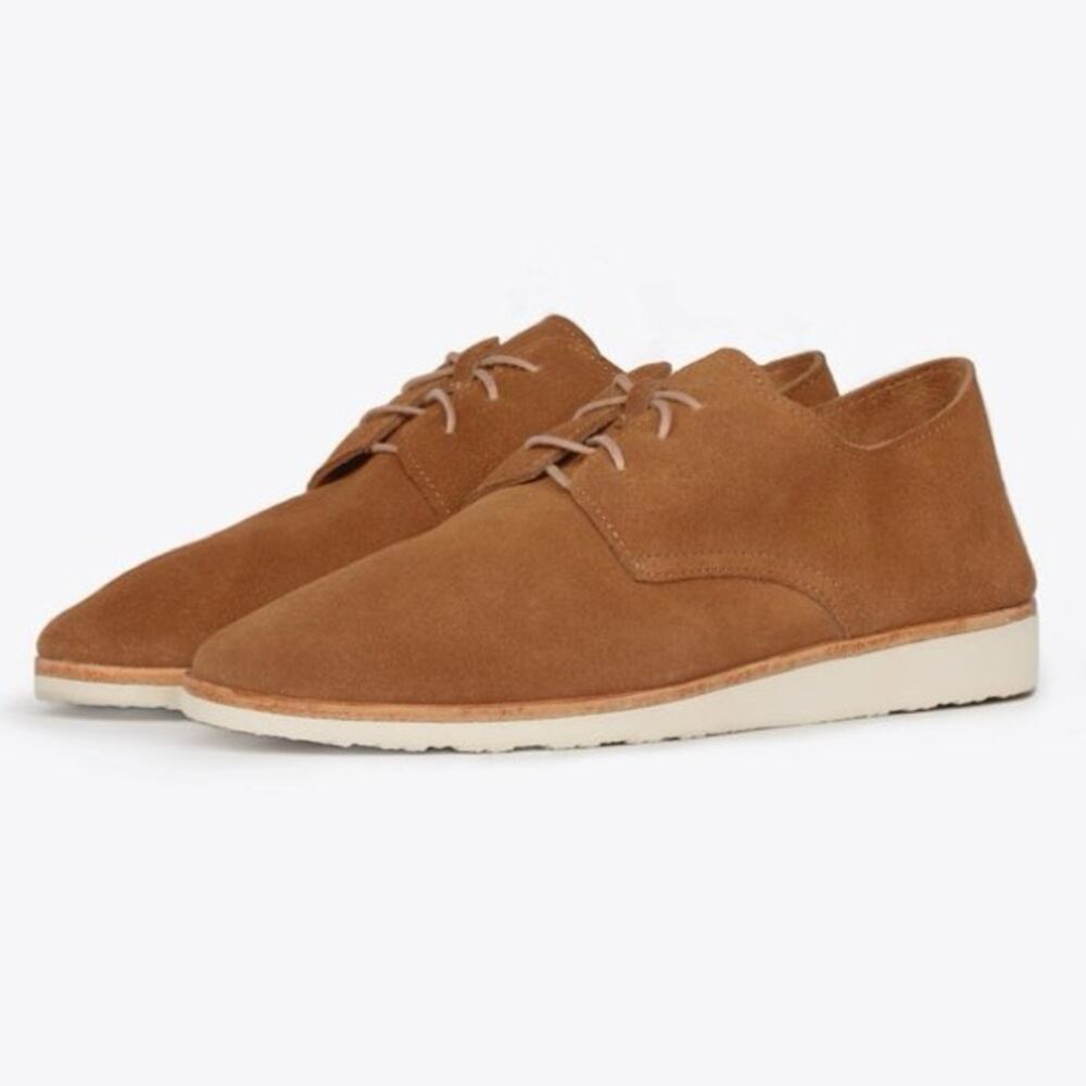 Nisolo Sedona Lightweight Derby Tan Suede Shoes Women’s 11 NIB Sold Out - Picture 3 of 10